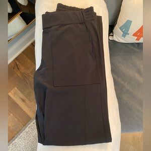 Athleta, size 4, black, wide-leg, multi-purpose pants.